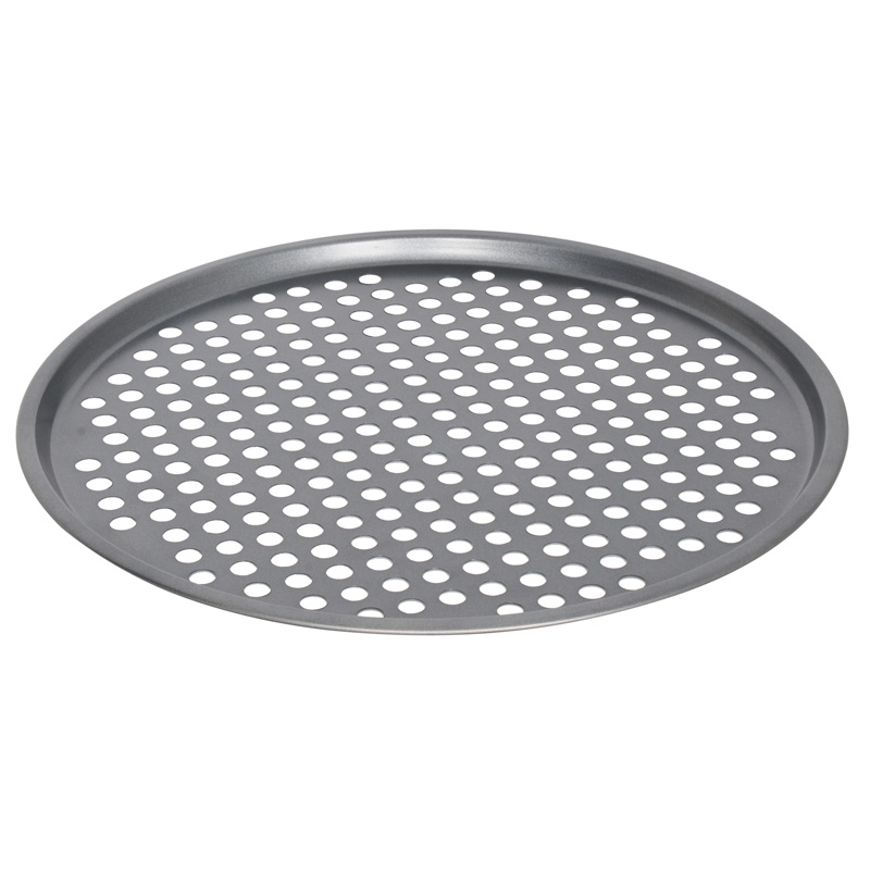 2 Plaques à Pizza Perforées En Acier Carbone Anti-adhésif - 27,9 Cm - Pour Four Et Four Grille-pain - Cuisson Uniforme